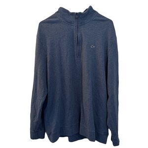 Men's Vineyard Vines Pima Cotton 1/4 Zip Pullover, Blue, Size 2XL